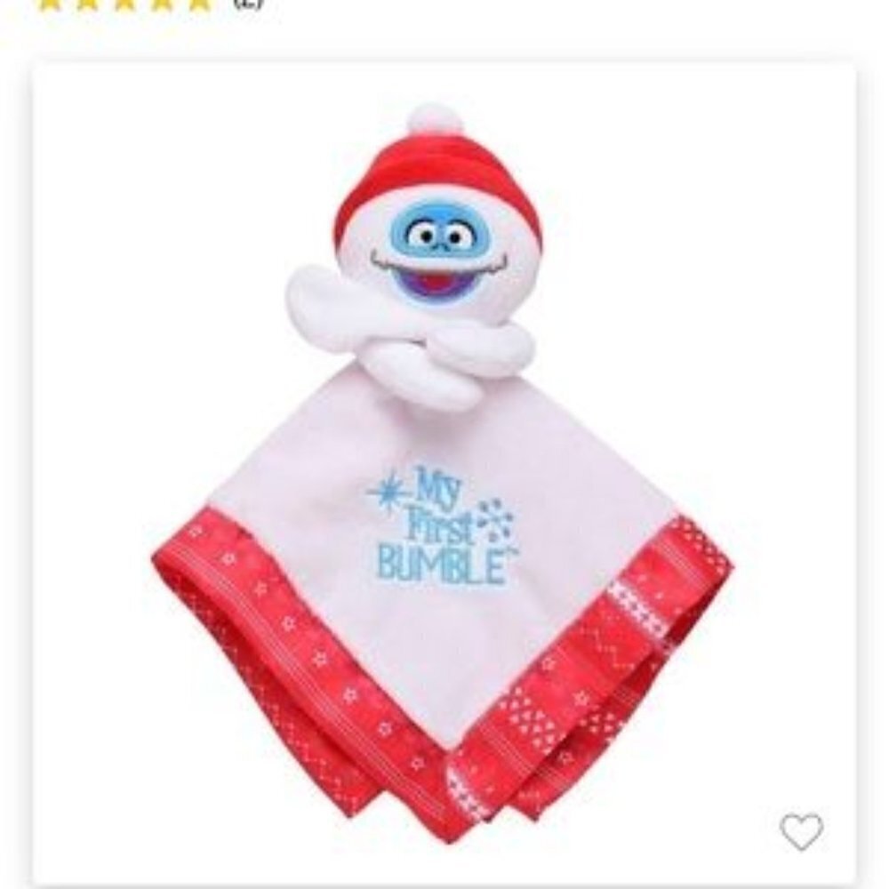 MY FIRST BUMBLE Snowman Snuggle Blanket / Security Blanket  /12" /  NEW